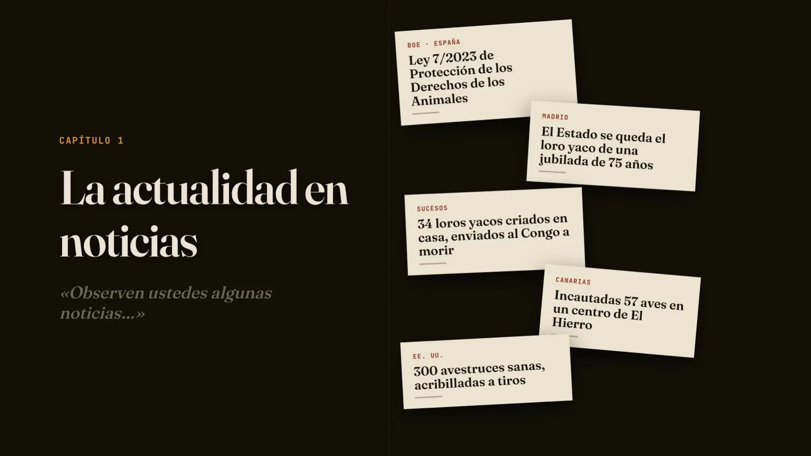 Diapositiva 3: Cap 1 · La actualidad en noticias
