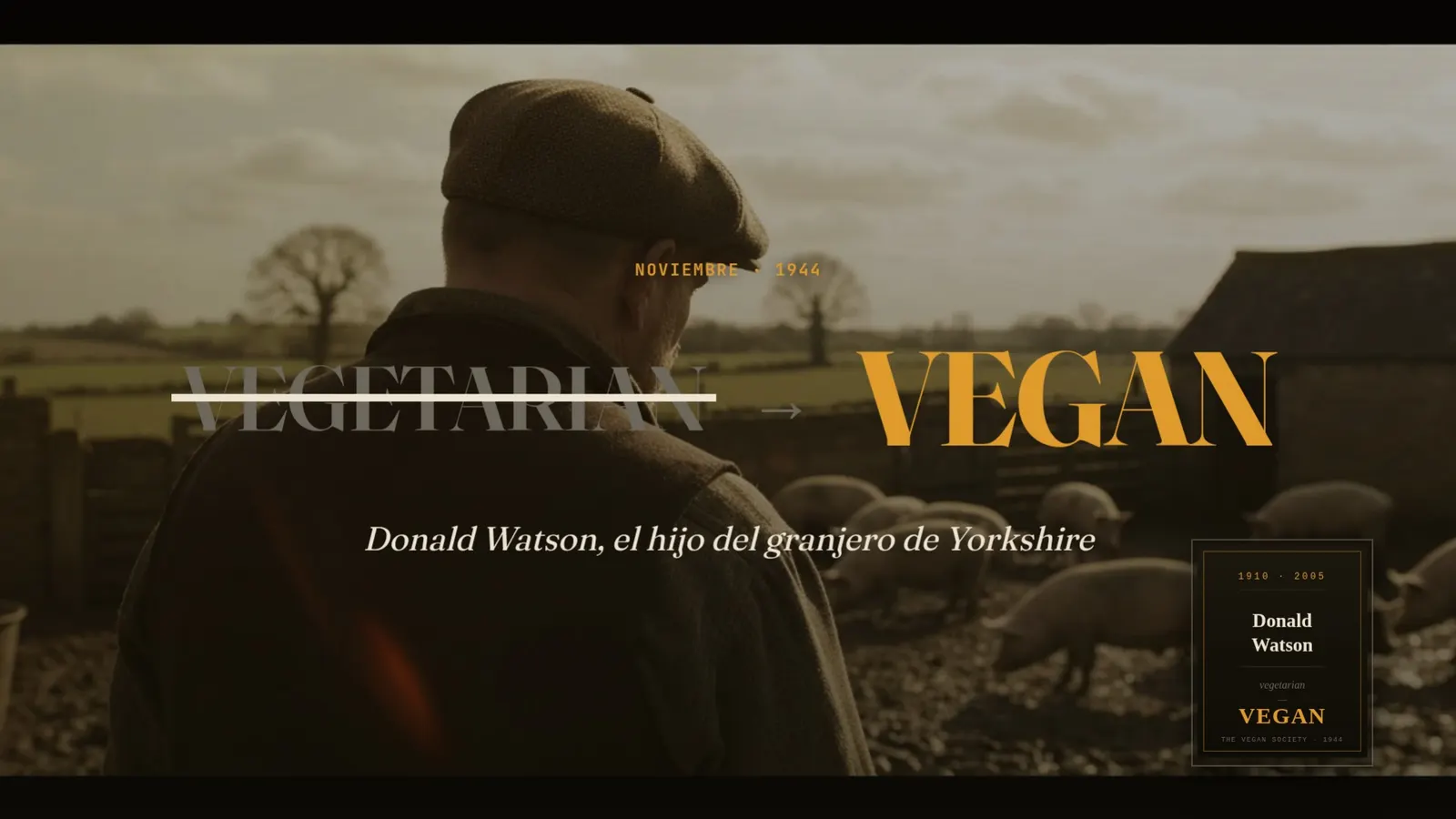 Diapositiva 30: 1944 · vegetarian → VEGAN