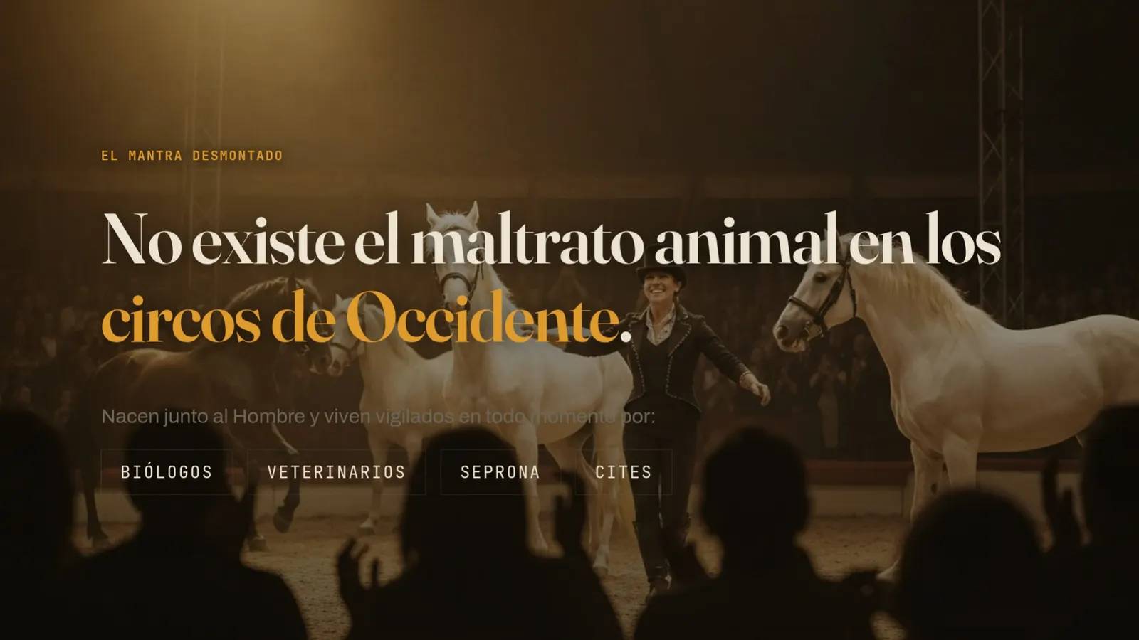 Diapositiva 35: La mentira del maltrato animal