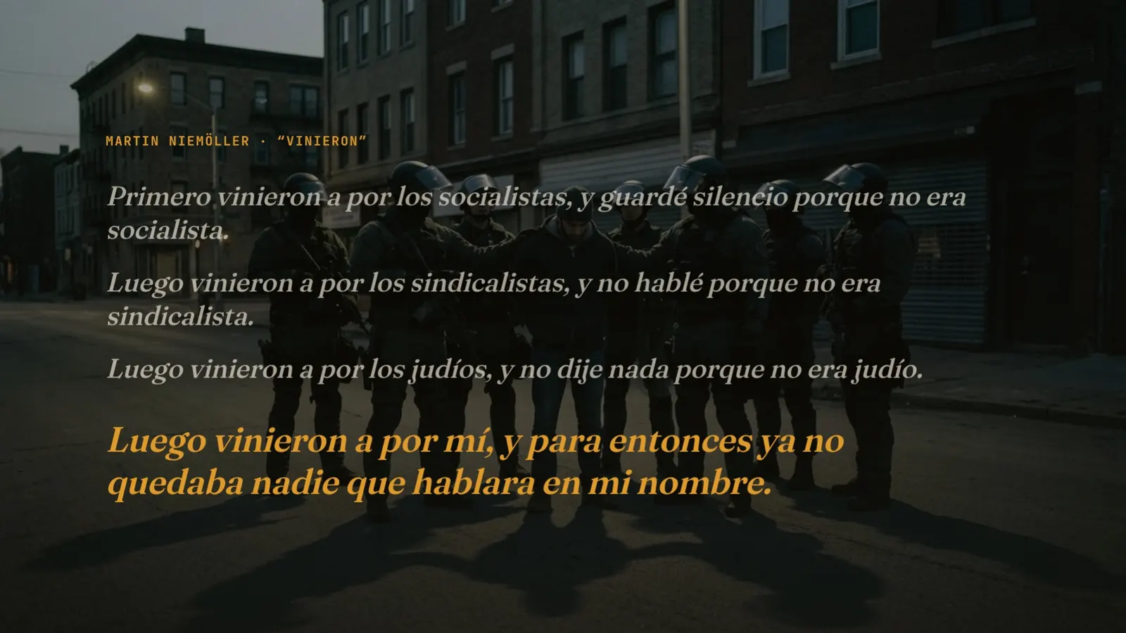 Diapositiva 54: El poema de Niemöller